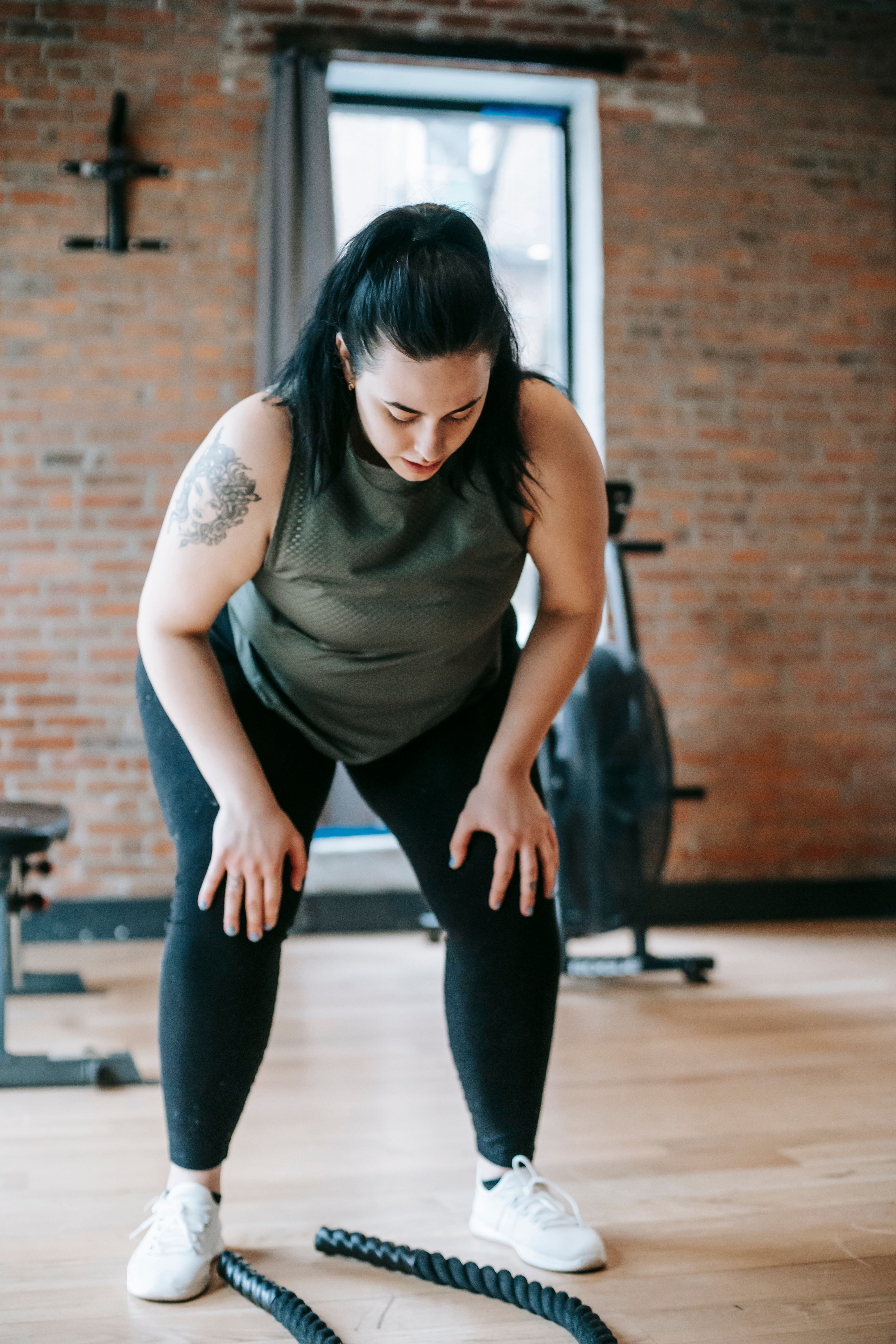 Exhausted after a hard gym session — effort that doesn't show on the scale