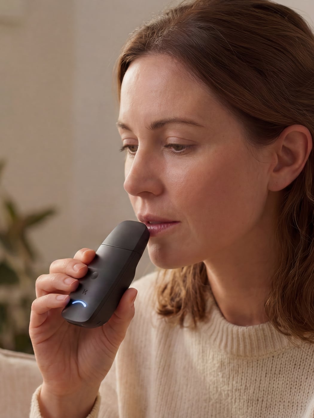 Taking a calm Respyr breath reading at home